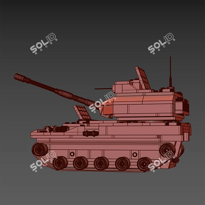 Tank 522 Lego Model Kit 3D model image 7