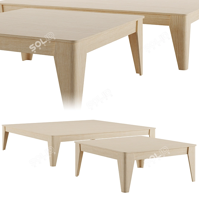 Modern Italian Coffee Table Design 3D model image 1