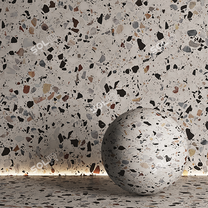 Terrazzo Texture Set 01 3D model image 3