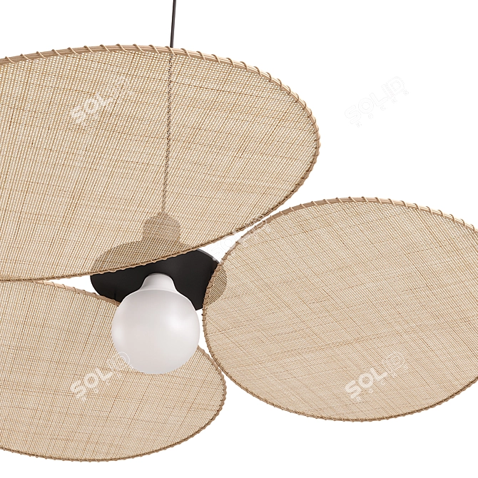 Rattan Canopée Ceiling Lights 3D model image 5