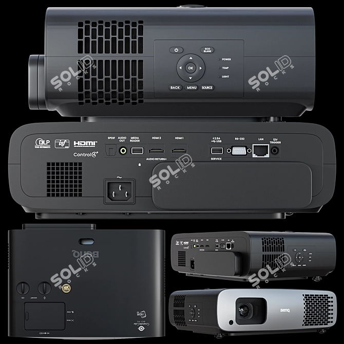 BenQ W4000i 4K Home Projector 3D model image 3