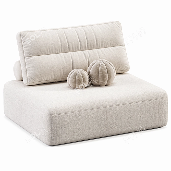 Saba Italia Modular Sectional Sofa 3D model image 5