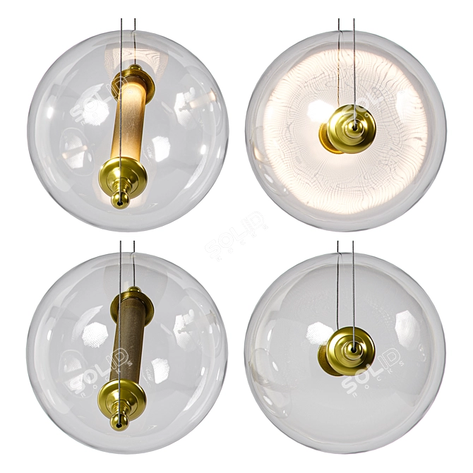 Adjustable Mini Pendant Light Fixture 3D model image 3