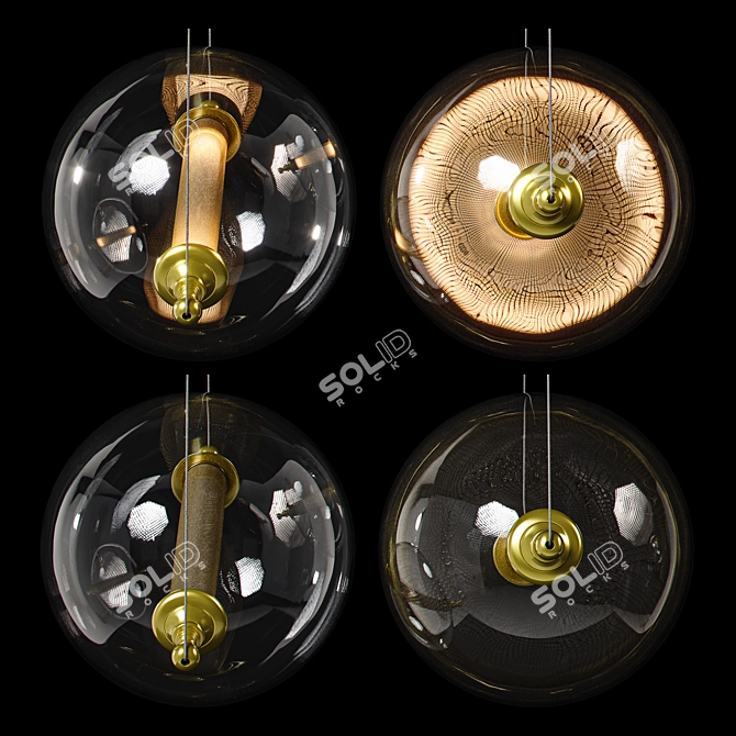 Adjustable Mini Pendant Light Fixture 3D model image 4