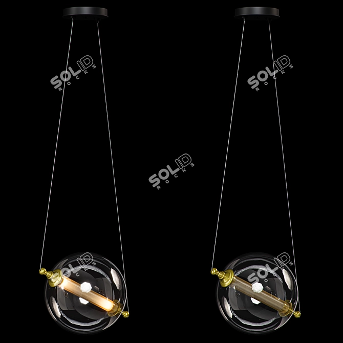 Adjustable Mini Pendant Light Fixture 3D model image 6