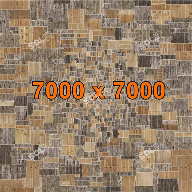 Modern Wood Panel Texture Set 3D model image 7