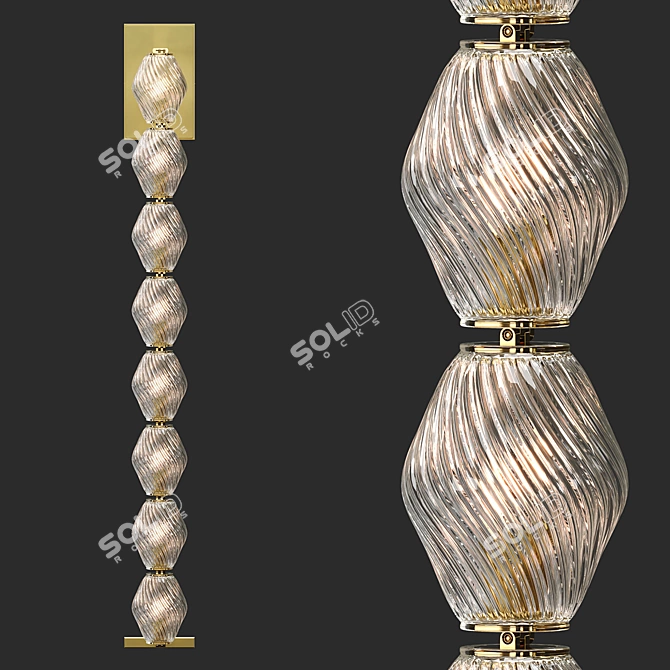 Collier 28 LED Wall Sconce 3D model image 1