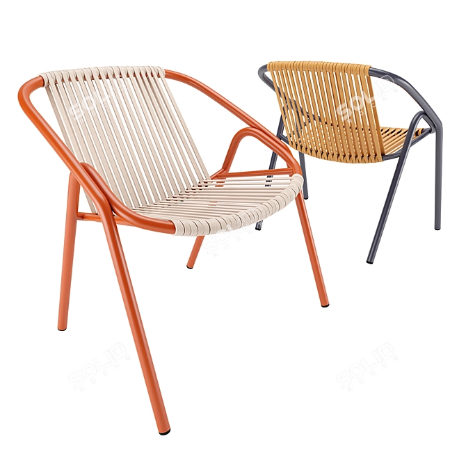 Outdoor Aluminum Chair by Alutec 3D model image 1