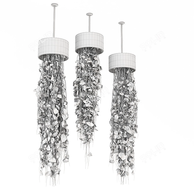 Metal Box Hanging Plants Set 3D model image 5