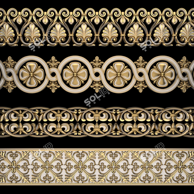 Elegant Path Ornament Pack 3D model image 2