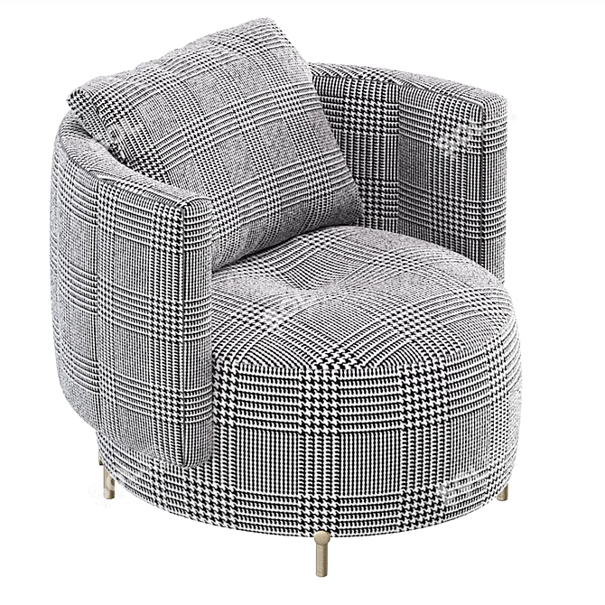 Minotti Torii Bold Armchair: Modern Elegance 3D model image 2