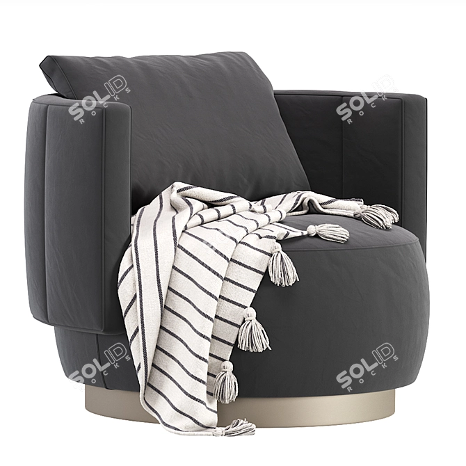 Minotti Torii Bold Armchair: Modern Elegance 3D model image 3