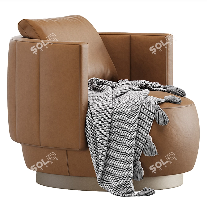 Minotti Torii Bold Armchair: Modern Elegance 3D model image 4