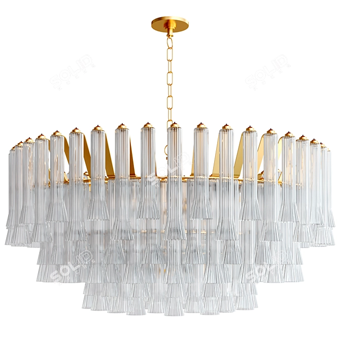 Elegant Lorelei Crystal Chandelier 3D model image 1