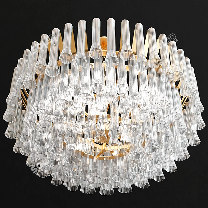 Elegant Lorelei Crystal Chandelier 3D model image 3