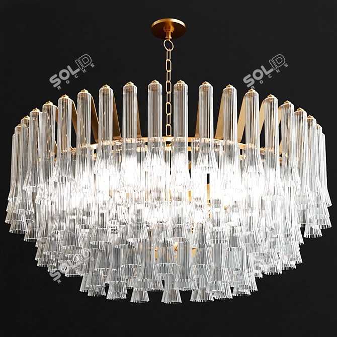 Elegant Lorelei Crystal Chandelier 3D model image 4