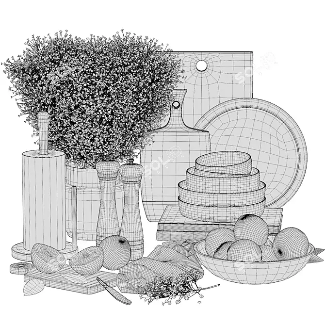 Kitchen Tools Model VOL_101 3D model image 4