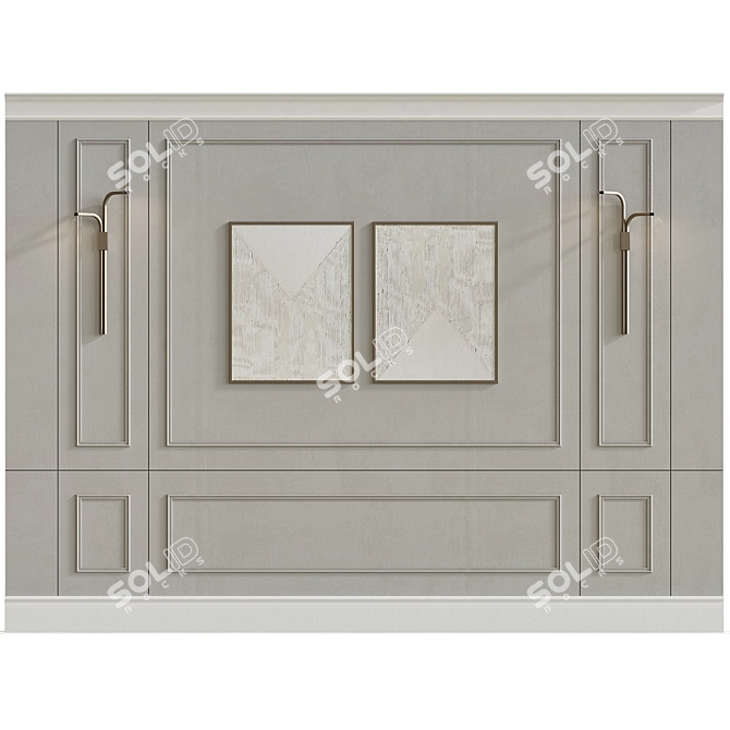 Decorative Wall Composition 34 3D model image 3