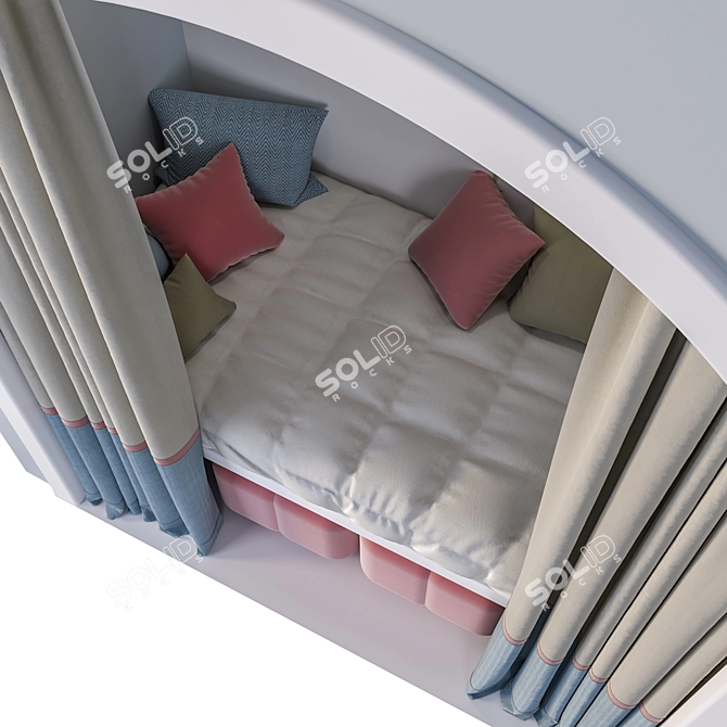 Customizable House Bed: 900x2000mm 3D model image 3