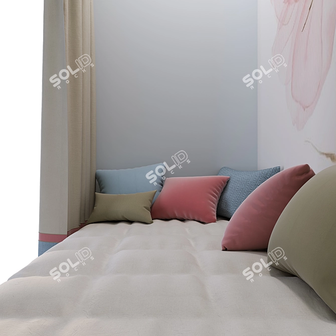 Customizable House Bed: 900x2000mm 3D model image 4