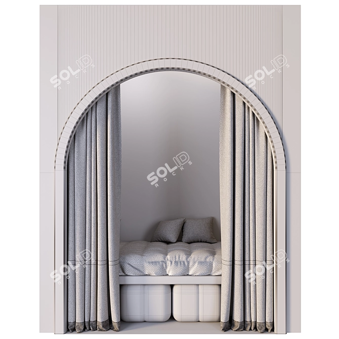 Customizable House Bed: 900x2000mm 3D model image 5