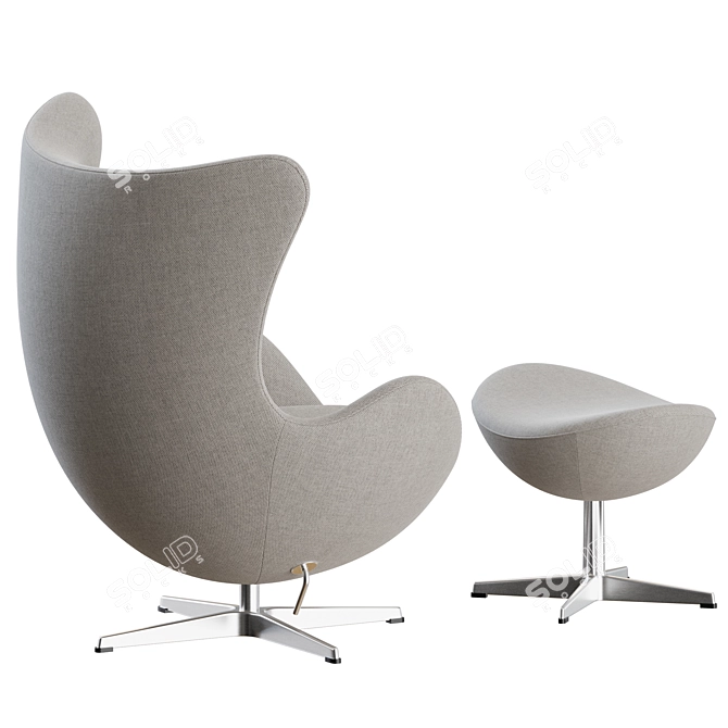 Fritz Hanzen Egg Lounge Set 3D model image 6