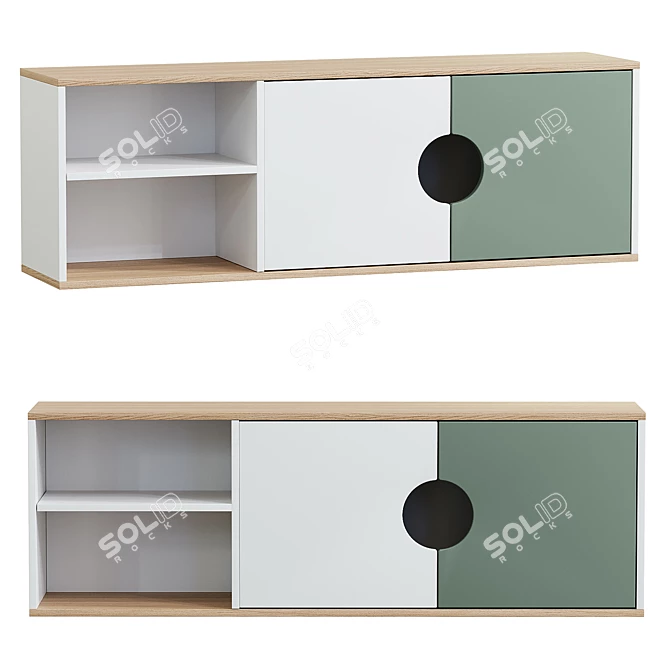 Modern Hallway Shelf Design 3D model image 1