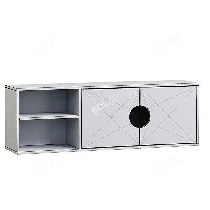 Modern Hallway Shelf Design 3D model image 2