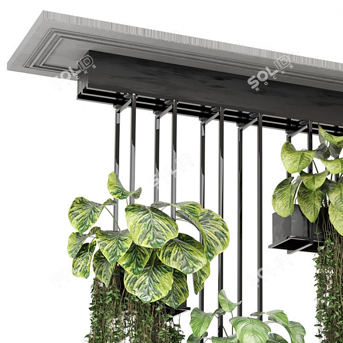 Metal Box Hanging Plants Set 3D model image 4