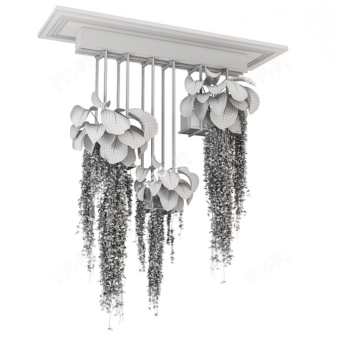 Metal Box Hanging Plants Set 3D model image 6