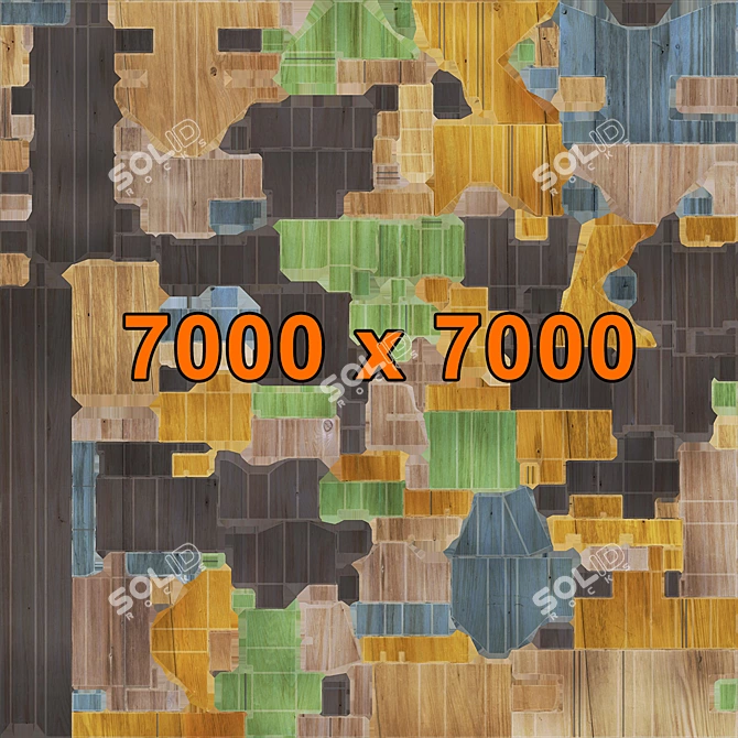 High-Quality Wood Panel Texture 3D model image 7