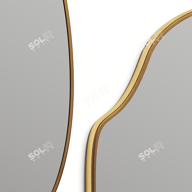 Modern Minimalist Puddle Mirror Set 3D model image 2