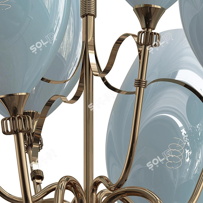 Elegant Paavo Tynell Ceiling Lamp 3D model image 2