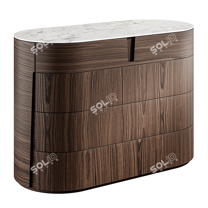 Modern Nightstand Furniture Porada 3D model image 3