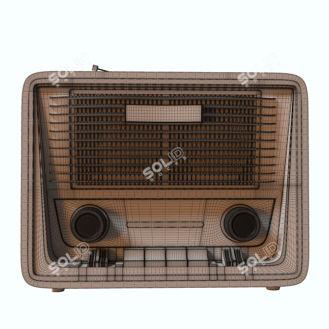 Vintage Style Radio RITMIX RPR-088 3D model image 6