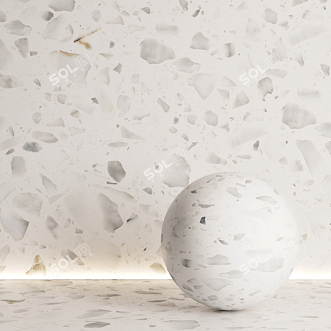 5 Terrazzo Textures Set #04 3D model image 2