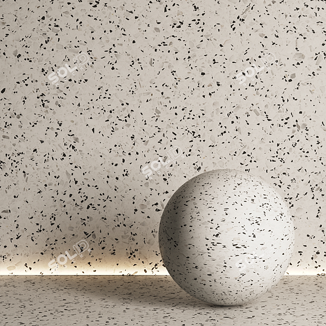 5 Terrazzo Textures Set #04 3D model image 4