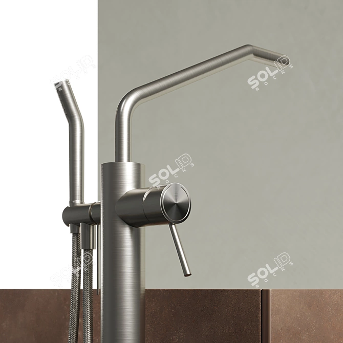 Modern Mina Bathroom Faucet Collection 3D model image 3