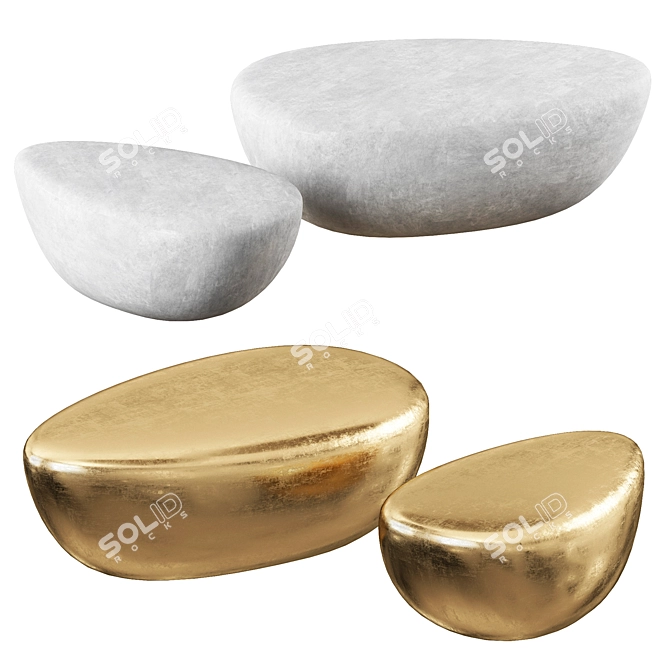 Title: Stone River Coffee Table 3D model image 1