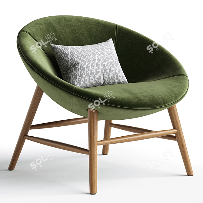 Modern Muse Armchair: Davis Furniture 3D model image 1