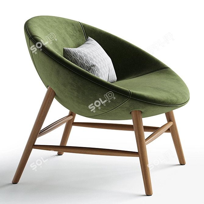 Modern Muse Armchair: Davis Furniture 3D model image 2