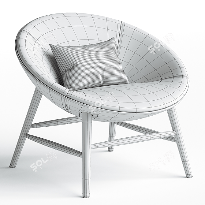 Modern Muse Armchair: Davis Furniture 3D model image 3