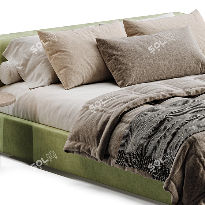 Luxury Sava Bed Furnishing Solution 3D model image 4