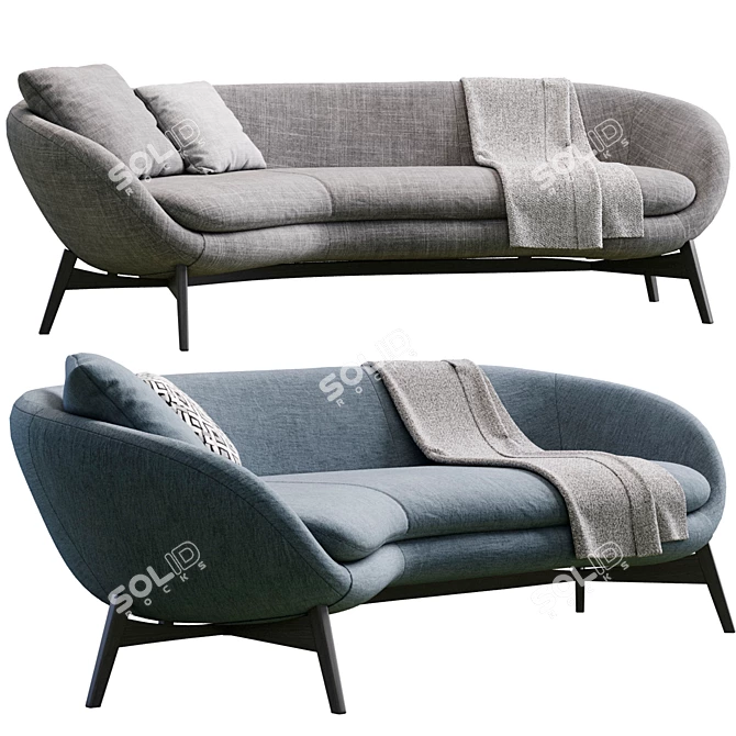 Modern Minotti Sofa Russell 2013 3D model image 4