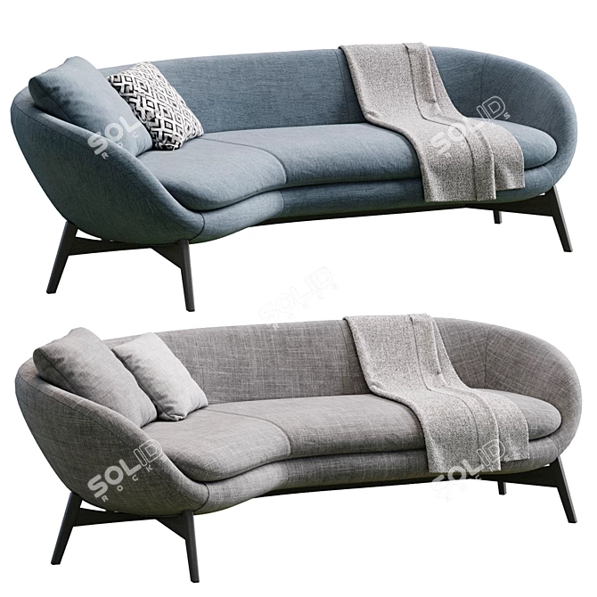 Modern Minotti Sofa Russell 2013 3D model image 2