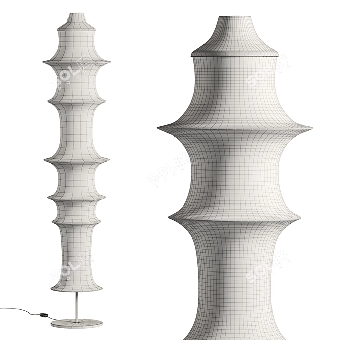 Elegant Pentti Fl Floor Lamp 3D model image 2