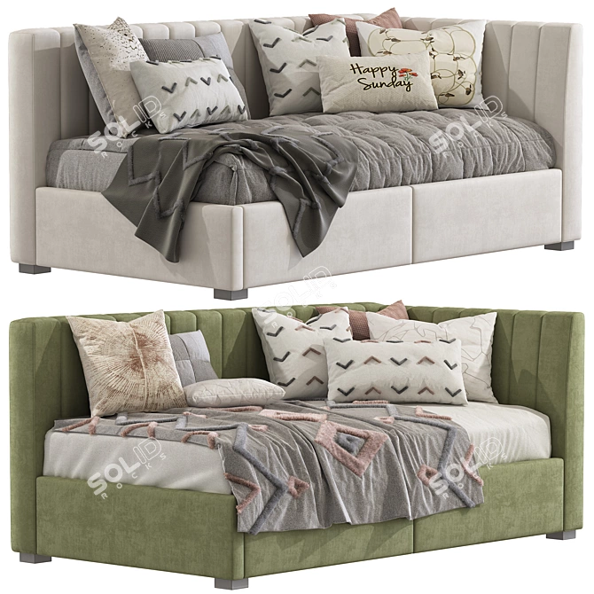 Avalon Corner Storage Bed 381 3D model image 1