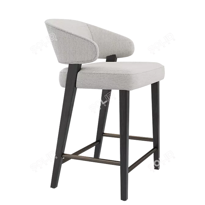 Modern Design Counter Stool Set 3D model image 1