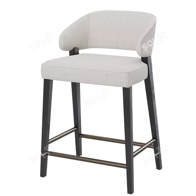 Modern Design Counter Stool Set 3D model image 2