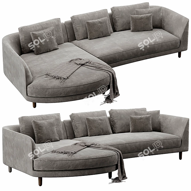 Modern Rolf Benz Kumo Sofa 3D model image 3